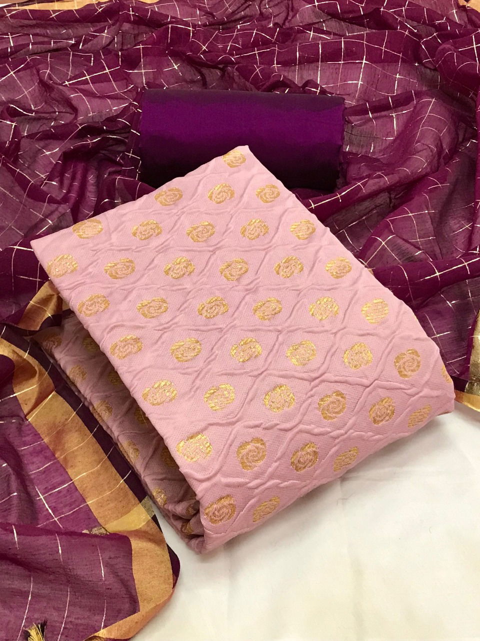 Banarasi Silk 54 Festive Wear Banarasi Silk Latest Dress Material Collection